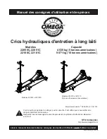 Preview for 11 page of Omega Lift Equipment 22050C Operating Instructions Manual