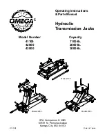 Preview for 1 page of Omega Lift Equipment 41100 Operating Instructions & Parts Manual