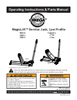 Предварительный просмотр 1 страницы Omega Lift MAGIC LIFT 29023 Operating Instructions & Parts Manual