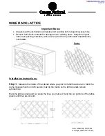 Omega National Products WINE RACK LATTICE Installation Instructions preview