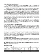 Preview for 2 page of Omega 22040C Operating Instructions & Parts Manual