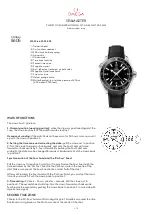 Preview for 1 page of Omega 232.32.44.22.01.001 Quick Start Manual