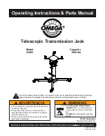 Предварительный просмотр 1 страницы Omega 41003 Operating Instructions & Parts Manual