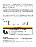 Предварительный просмотр 2 страницы Omega 92030 Operating Instructions & Parts Manual