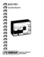 Preview for 1 page of Omega ACC-PS1 Operator'S Manual