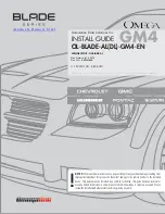 Omega BLADE Series Install Manual preview