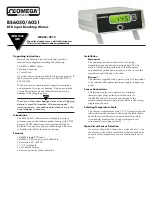 Предварительный просмотр 1 страницы Omega BS6050 Instruction Sheet