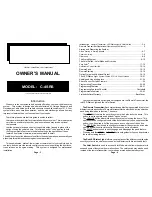 Preview for 1 page of Omega C-4SRS Owner'S Manual