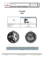 Preview for 1 page of Omega Calibre 3603 Technical Manual