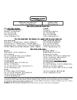 Preview for 2 page of Omega CL3512 Operating Instructions Manual