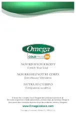 Preview for 80 page of Omega Cold Press 365 TWN30 Series User Manual