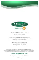 Preview for 128 page of Omega COLDPRESS 365 NC1000MB User Manual