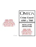 Preview for 1 page of Omega Crime Guard 650i6 Installation Instructions Manual