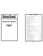 Omega Crime Guard 745i3 Operation Manual preview