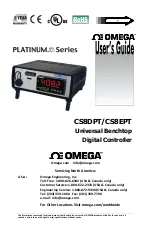 Preview for 1 page of Omega CS8DPT User Manual