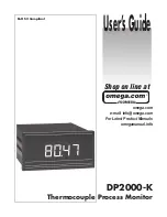 Preview for 1 page of Omega DP2000-K User Manual