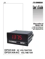 Preview for 1 page of Omega DP301AN User Manual