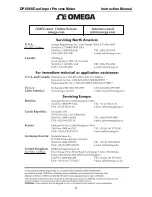 Preview for 2 page of Omega DP6060 User Manual