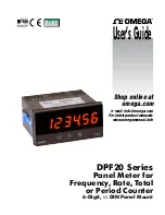 Предварительный просмотр 1 страницы Omega DPF20 Series User Manual