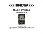 Omega ECHO-4 Operations & Installation Manual предпросмотр