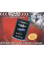 Omega ECHO TOUCH Operation And Installation Manual предпросмотр