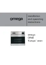 Preview for 1 page of Omega Europa OA60 Installation And Operating Instructions Manual