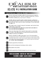 Preview for 1 page of Omega Excalibur RS-X70 Installation Manual