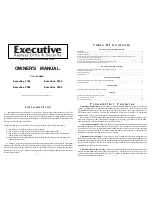 Preview for 1 page of Omega Executive 2100 Owner'S Manual