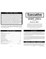 Preview for 1 page of Omega Executive 2300atv Owner'S Manual