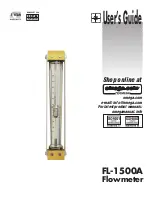 Preview for 1 page of Omega FLOWMETER FL-1500A User Manual