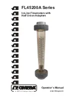 Omega FLOWMETER FL45200A Operator'S Manual preview