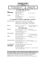 Preview for 2 page of Omega FMA 1400 User Manual