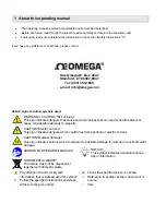 Preview for 4 page of Omega FMG 91 User Manual