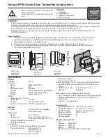 Preview for 3 page of Omega FP90 Series User Manual