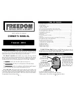 Предварительный просмотр 1 страницы Omega Freedom 200+2 Owner'S Manual
