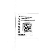 Omega FTB-1000 Series Operator'S Manual preview