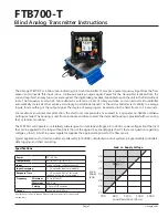 Preview for 7 page of Omega FTB700 User Manual