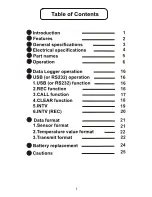 Preview for 3 page of Omega HH147U User Manual