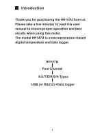 Preview for 4 page of Omega HH147U User Manual