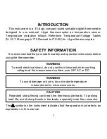 Preview for 3 page of Omega HH501AJ User Manual