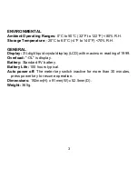 Preview for 5 page of Omega HH501AK User Manual