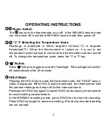 Preview for 6 page of Omega HH501BE Manual