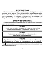 Preview for 3 page of Omega HH501BK Owner'S Manual