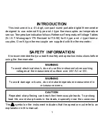 Preview for 3 page of Omega HH503 User Manual