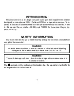 Preview for 3 page of Omega HH504 User Manual