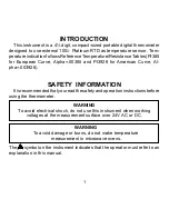 Preview for 3 page of Omega HH505 Product Manual