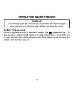 Preview for 12 page of Omega HH507 Operating Instructions Manual