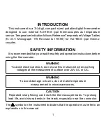 Preview for 3 page of Omega HH508 Owner'S Manual