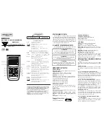 Предварительный просмотр 1 страницы Omega HH803U Instruction Sheet