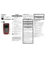 Preview for 1 page of Omega HH806W Instruction Sheet